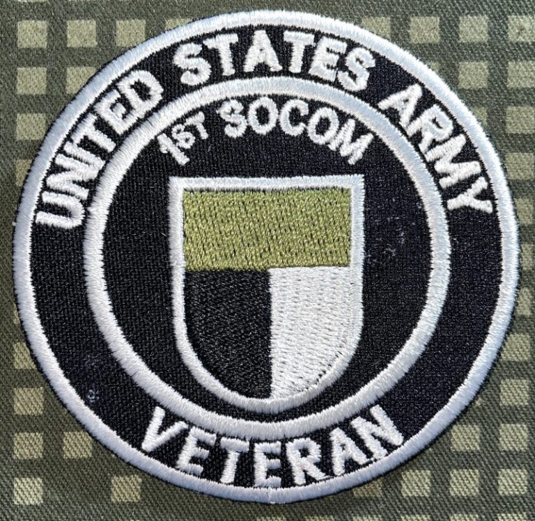 US Army 1st SOCOM Special Operations Command Veteran Patch Decal