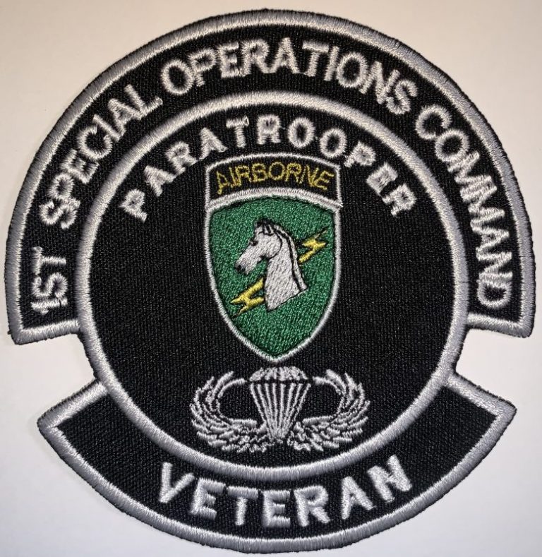 SOCOM 1st Special Operations Command Airborne Veteran Patch - Decal ...