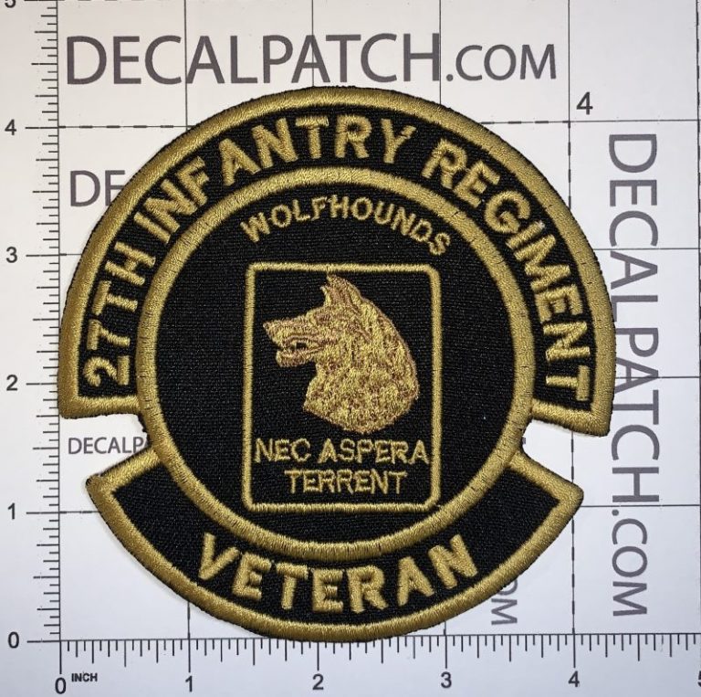 27th Infantry Regiment "Wolfhounds" Veteran Patch - Decal Patch - Co