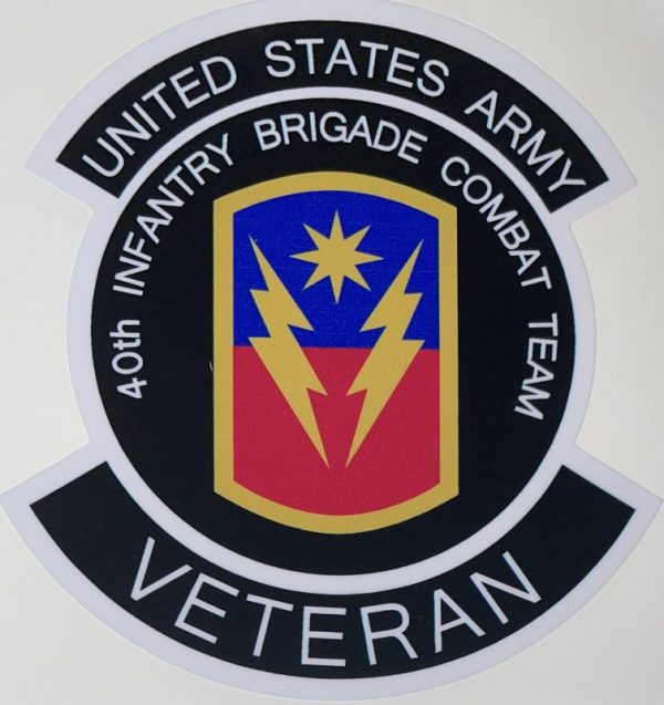 US Army 40th Infantry Brigade Combat Team Veteran Sticker - Decal Patch ...