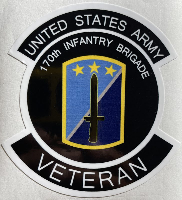 US Army 170th Infantry Brigade Veteran Sticker - Decal Patch - Co