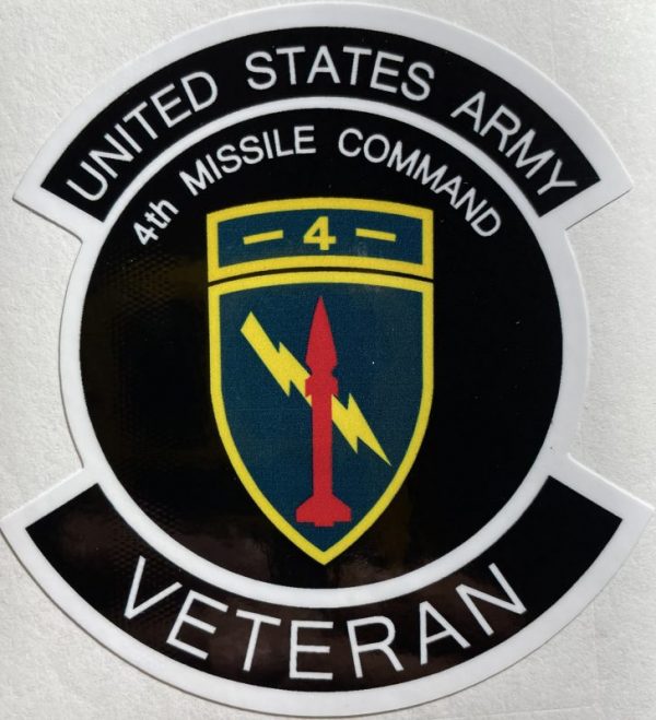 US Army 4th Missile Command Veteran Sticker - Decal Patch - Co