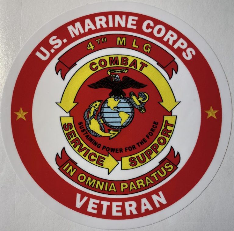 USMC 4th MLG Marines Logistic Group Veteran Sticker D571 - Decal Patch - Co