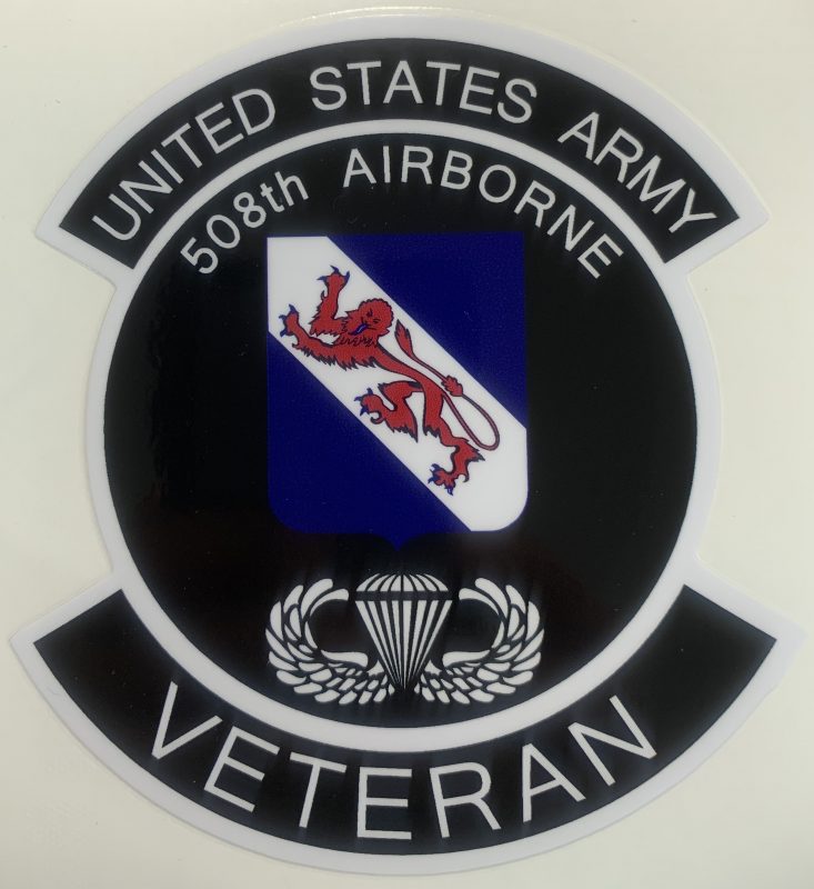 US Army 508th Infantry Regiment Airborne Veteran Sticker - Decal Patch - Co