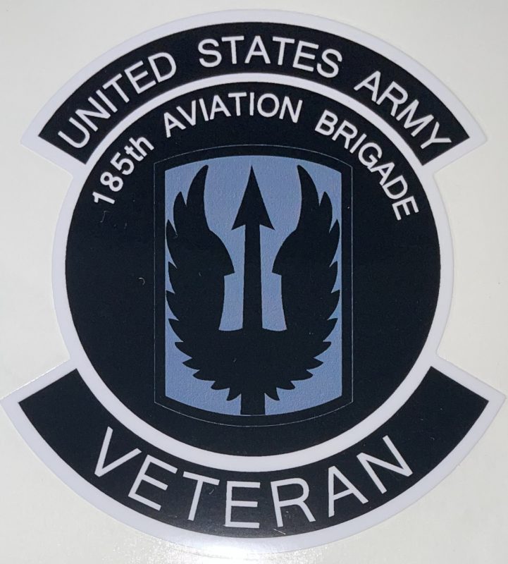 US Army 185th Aviation Brigade Veteran Sticker - Decal Patch - Co