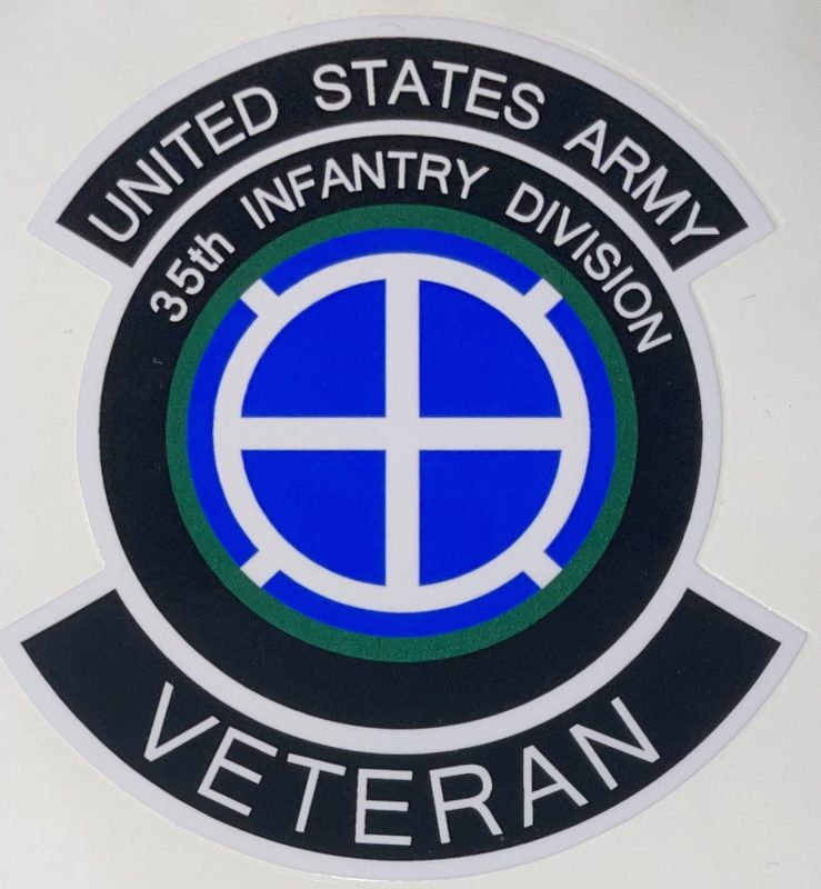 US Army 35th Infantry Division Veteran Sticker - Decal Patch - Co