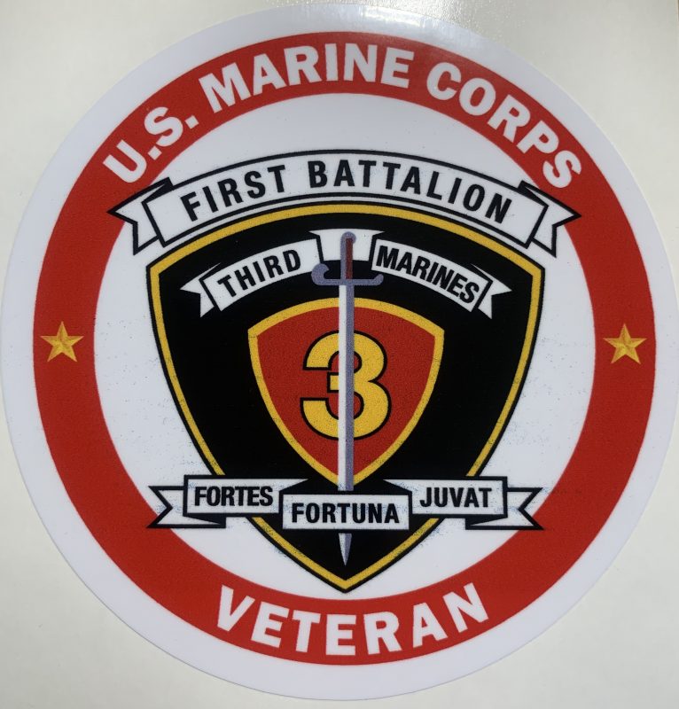 USMC First Battalion Third Marines Fortes Fortuna Juvat Veteran