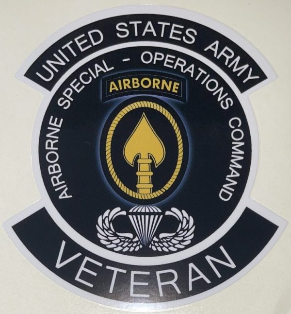 Us Army Airborne Special Operations Command Veteran Sticker - Decal 