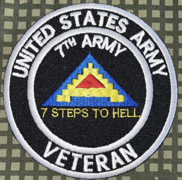US Army 7th Army Seven Steps to Hell Veteran Patch - Decal Patch - Co