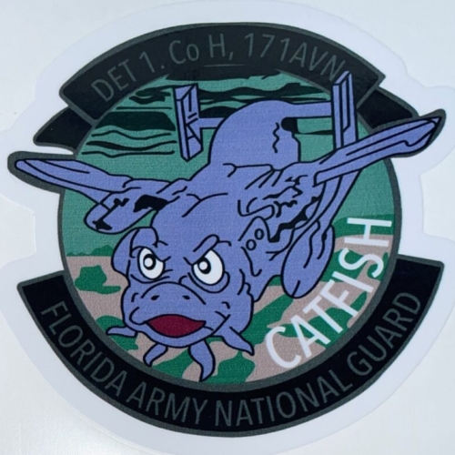 Florida Army National Guard Det 1, Co H, 171AVN Catfish Sticker