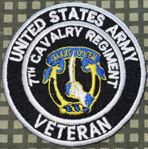 US Army 7th Cavalry Regiment Veteran Patch - Decal Patch - Co