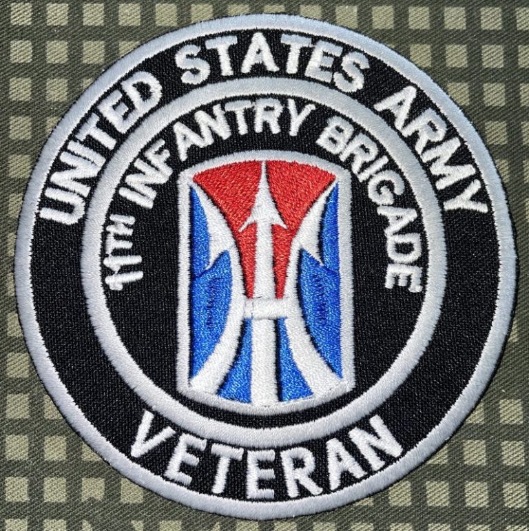 US Army 11th Infantry Brigade Veteran Patch - Decal Patch - Co