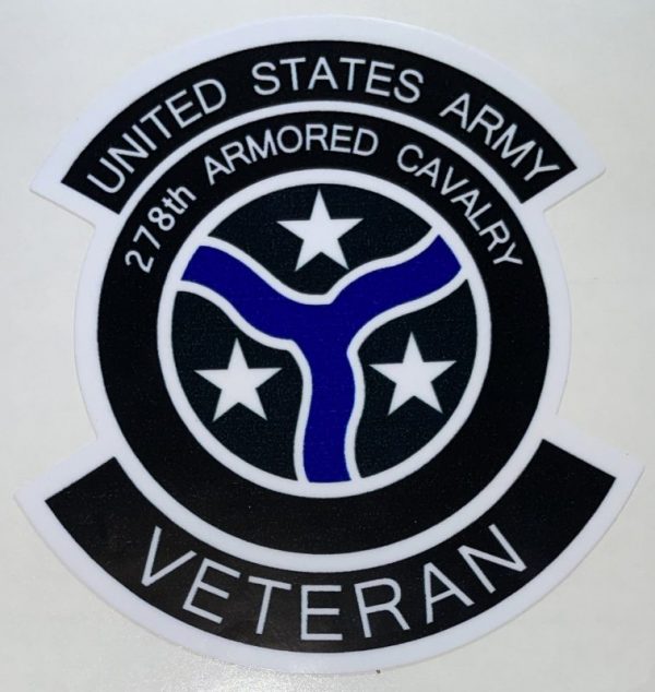US Army 278th Armored Cavalry Veteran Sticker - Decal Patch - Co