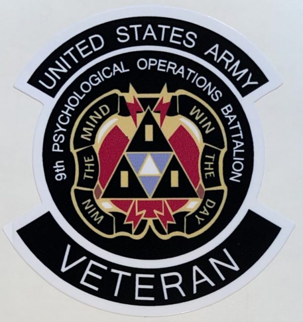 US Army 9th Psychological Operations Battalion Veteran Sticker - Decal ...