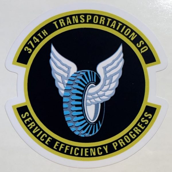 USAF 374th Transportation Sq Service Efficiency Progress Sticker ...