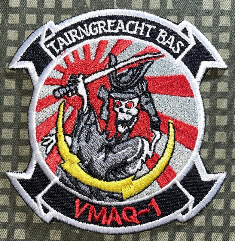 USMC VMAQ-1 Tairngreachi Bas Japan Battle Flag Patch - Decal Patch - Co