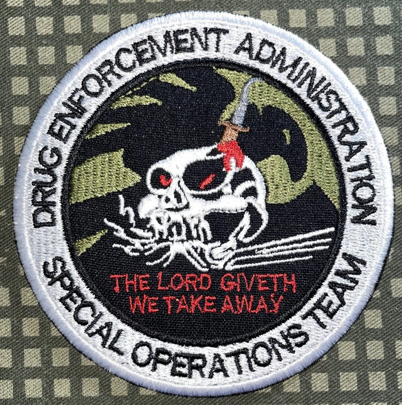 Drug Enforcemet Administration DEA Special Operations Team Patch ...