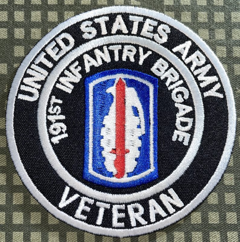 US Army 191st Infantry Brigade Veteran Patch - Decal Patch - Co