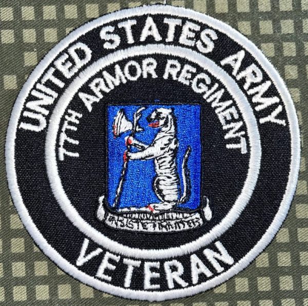 US Army 77th Armor Regiment Veteran Patch - Decal Patch - Co