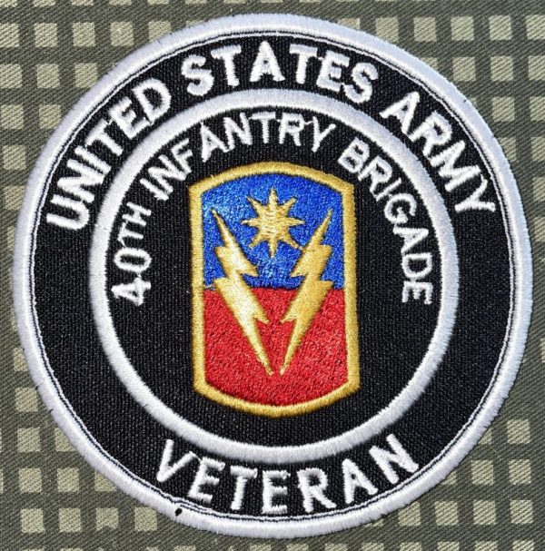 US Army 40th Infantry Brigade Veteran Patch - Decal Patch - Co