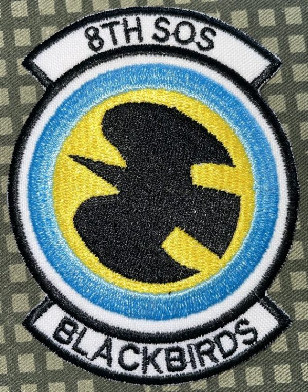 USAF 8th SOS Special Operation Sq Blackbirds Patch - Decal Patch - Co