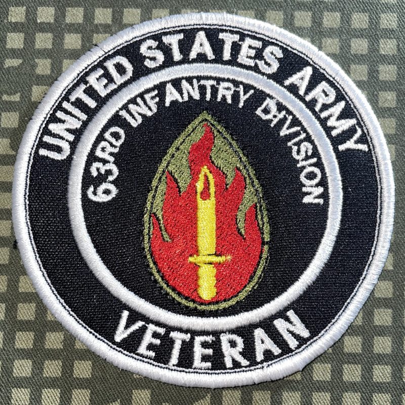 Us Army 63rd Infantry Division Veteran Patch Decal Patch Co