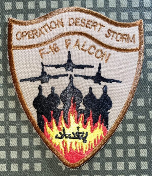 USAF DCU Operation Desert Storm F-16 Falcon Patch - Decal Patch - Co