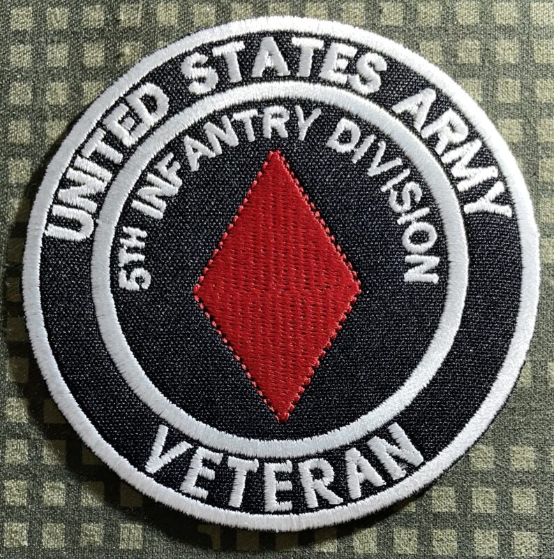 US Army 5th Infantry Division Veteran Patch - Decal Patch - Co