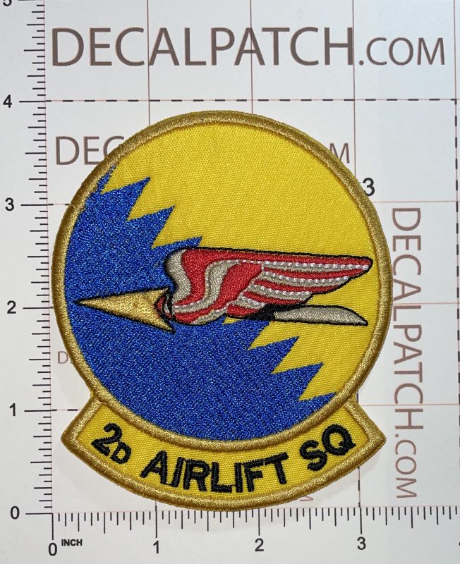 USAF 2D Airlift Squadron Patch - Decal Patch - Co