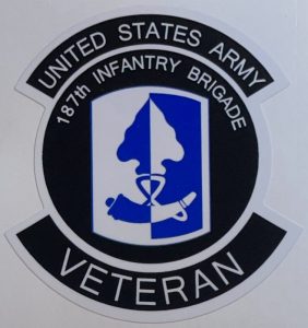 US Army 187th Infantry Brigade Veteran Sticker - Decal Patch - Co