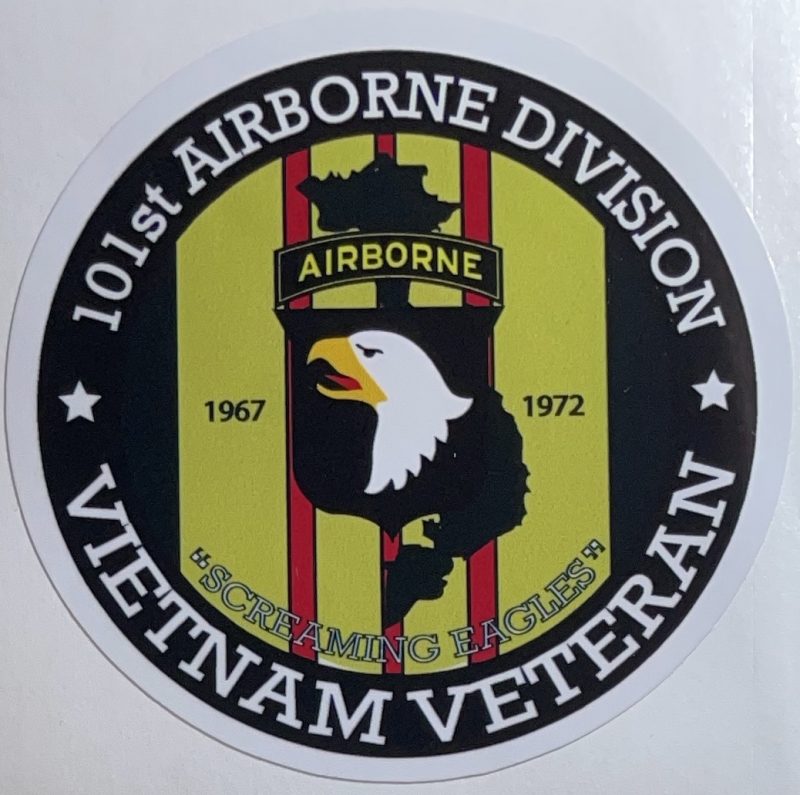 Us Army 101st Airborne Division Vietnam Veteran Sticker Decal Patch Co