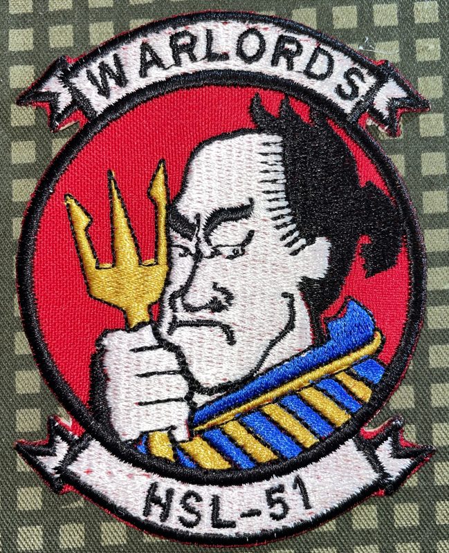 USN HSL-51 Warlords Anti Submarine Squadron Patch - Decal Patch - Co