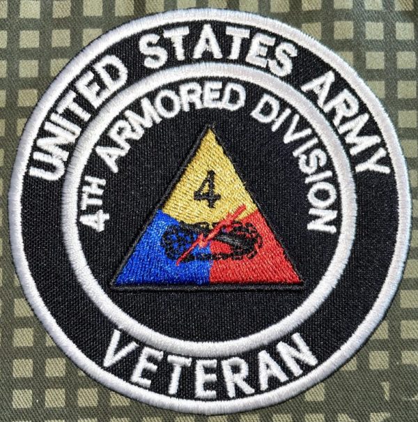 Us Army 4th Armored Division Veteran Patch - Decal Patch - Co